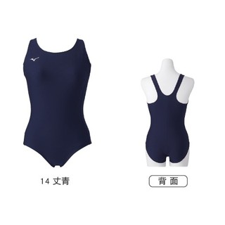 mizuno swim basic 素色連身泳衣 練習型低叉泳裝 附罩杯 n2ma1c0114 藍【isport商城】