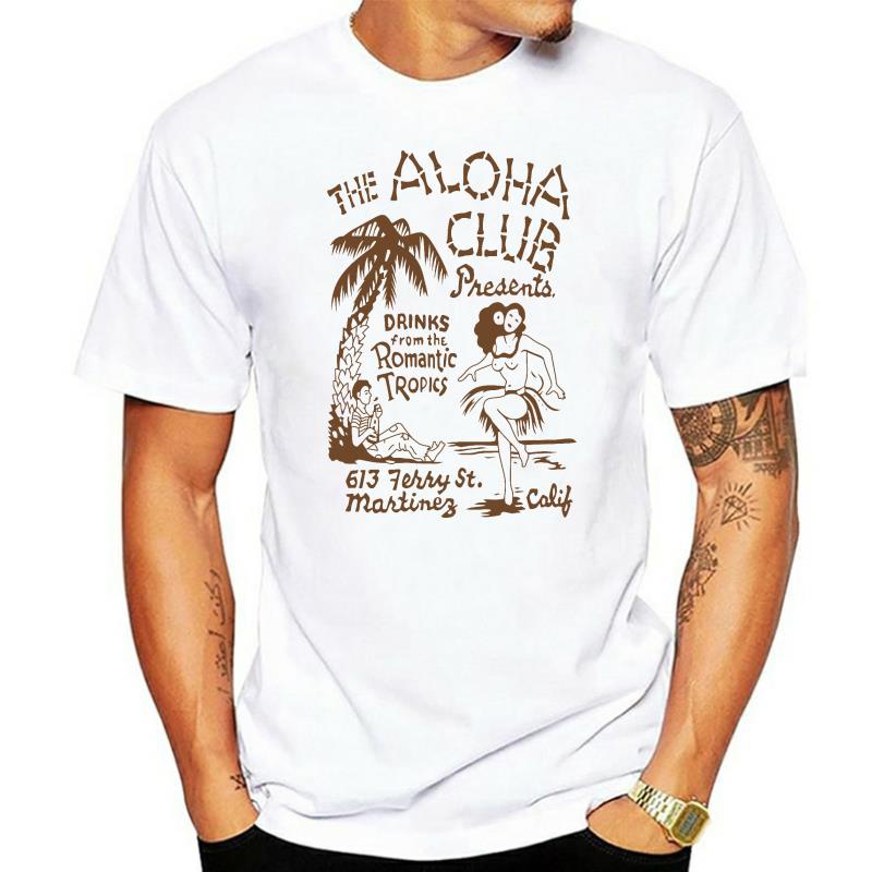 Aloha Club 復古 Tiki 酒吧火柴盒藝術 T 恤複製品