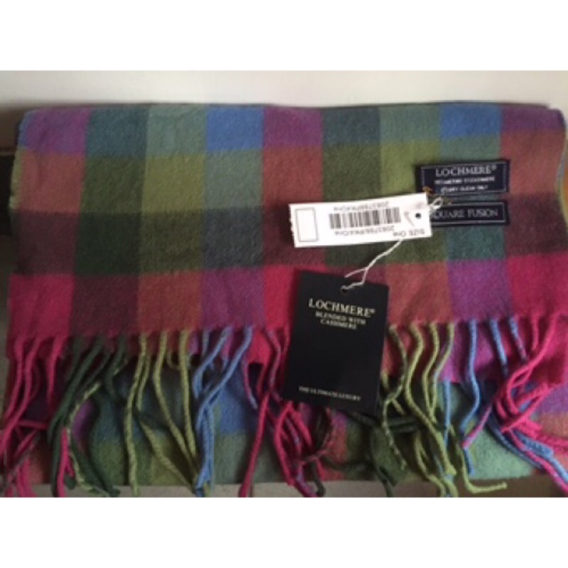 Scottish scarf 蘇格蘭LOCHMERE美麗諾羊毛圍巾