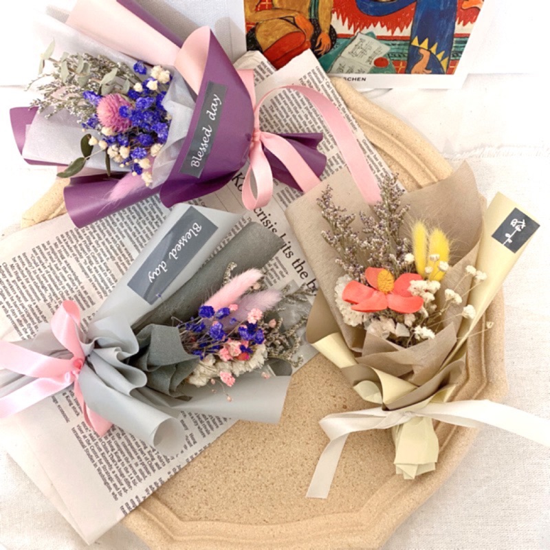 晞 韓系乾燥小花束 迷你乾燥花束 蝦皮購物