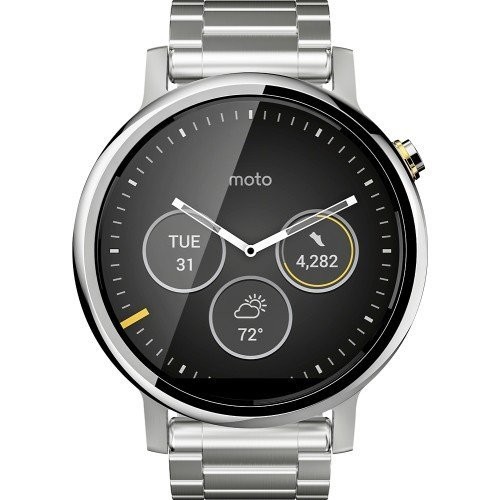 46mm全銀色金屬錶帶!!最新二代 Motorola Moto 360 II moto360 2 智慧錶