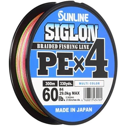 日本製全新 SUNLINE SIGLON PE線4號 4編5色 300米