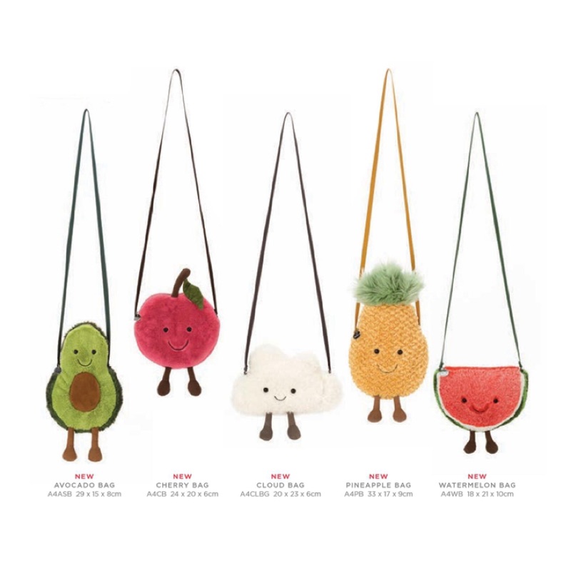 🇬🇧英國JellyCat水果娃娃系列包 酪梨包 草莓包 西瓜包 雲朵包 鳳梨包