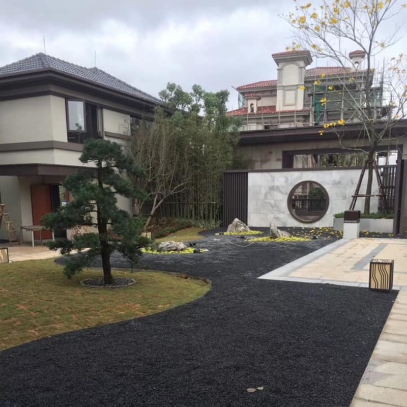 小石頭大世界 進口拉丁黑碎石公斤裝庭院枯山水水族底砂盆栽磨石子 蝦皮購物