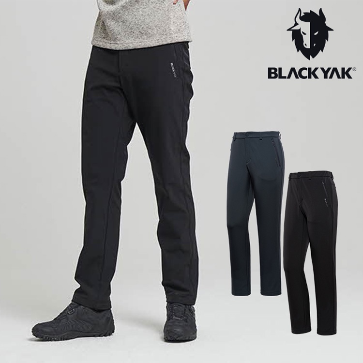 【BLACKYAK】男 GRAND刷毛保暖長褲 (黑色/碳灰)-秋冬| 彈性 保暖 刷毛 長褲 |BYJB2MM701