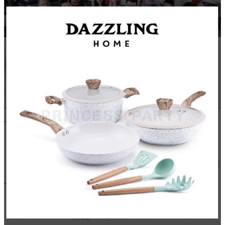 超特價全新正品RS-[DAZZLING HOME]陶瓷不沾鍋具8件組