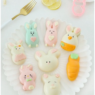 品名：#DIY手壓式可愛兔子系列卡通造型饅頭餅乾模具 全套7件套