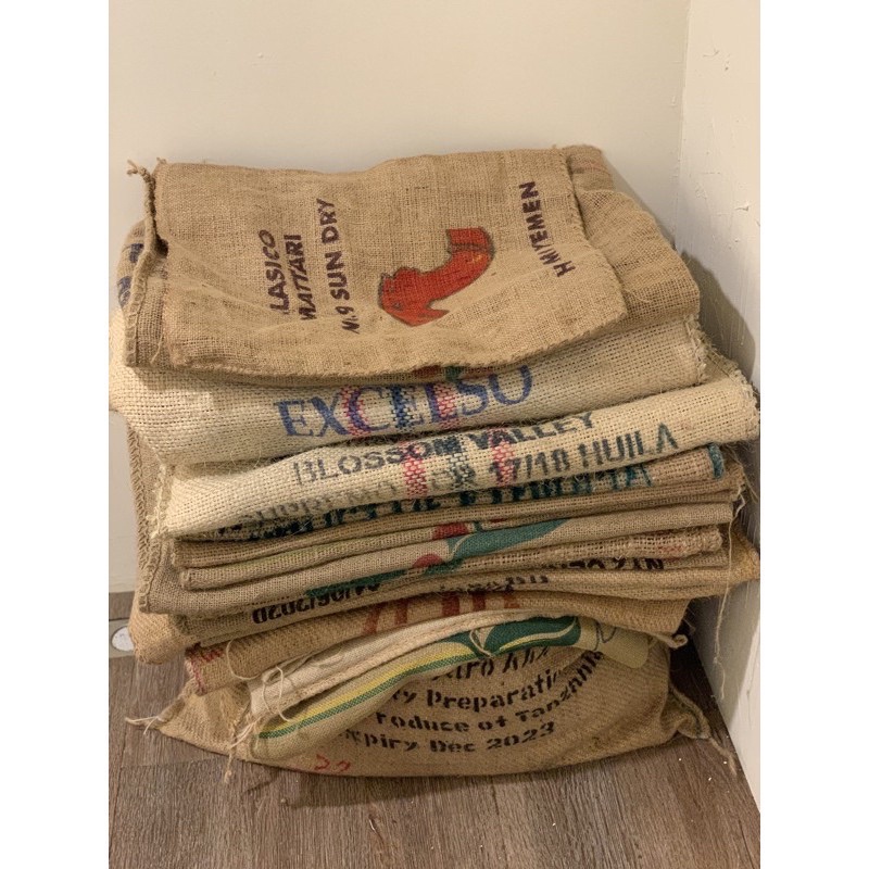 【世界精品咖啡烘培廠-現烘免運】30～70公斤咖啡生豆麻袋 (隨機出貨)超商限寄6個#麻布袋#咖啡袋#裝飾袋