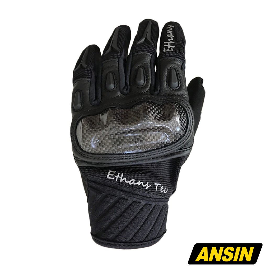 Ethans Tec. ES501 防摔手套 黑 止滑 觸控 碳纖維防護 透氣 觸控 手套 四季款 | 安信商城