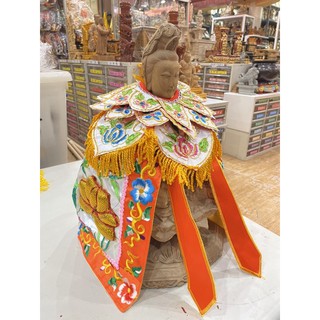 「華誠」觀音佛祖 觀音菩薩 觀音媽 專用神衣 披肩 蓮花竹葉衣 （白）