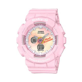 CASIO 卡西歐 BABY-G (BA-120TG-4A)【台灣原廠公司貨】俏皮紮染圖紋 防水電子錶