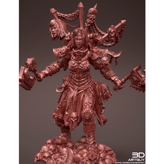 Tazo工坊[3D]Angry Warrior憤怒戰士 3D列印模型GCP