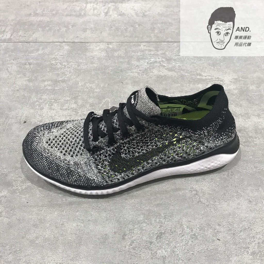 【AND.】NIKE FREE RUN FLYKNIT 灰黑 雪花 襪套 編織 透氣 慢跑 女款 942839-101