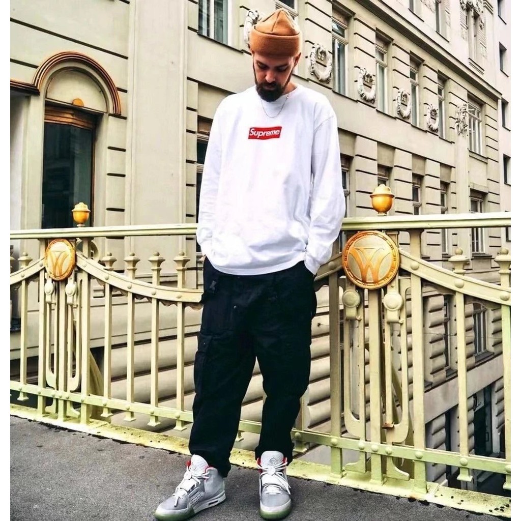 新作人気モデル 金子賢 Exile着用 Supreme Box Logo L S Tee Tシャツ カットソー 七分 長袖 Www Williamssound Com