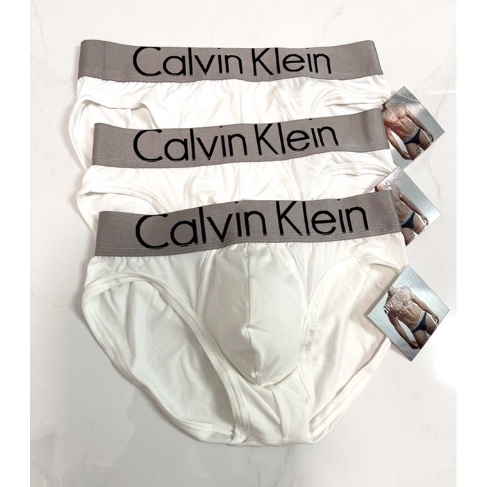 #現貨# CK -Calvin Klein Steel 男大人白色三角內褲