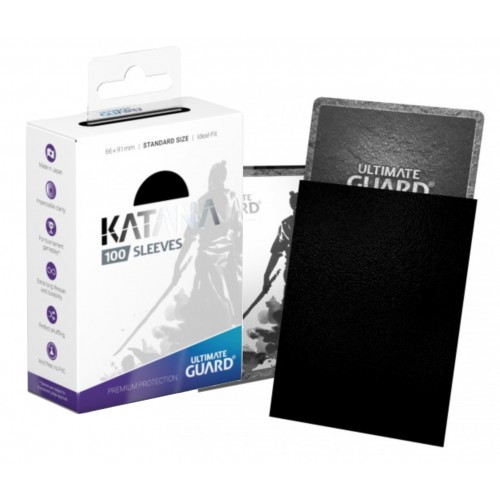 【集換式卡牌】【Ultimate Guard】Katana日製100入卡套-標準尺寸黑色