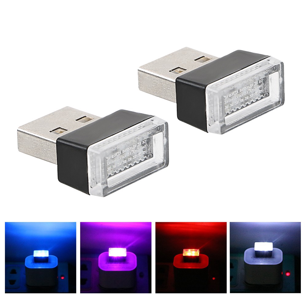 1 個 USB LED 迷你無線汽車內部照明氛圍燈配件通用
