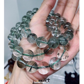 中森寶石🔮5A 綠幽靈 手珠 手鍊 千層綠幽靈 聚寶盆 晶體非常清透 12-13mm 幽靈水晶手珠 綠幽靈水晶