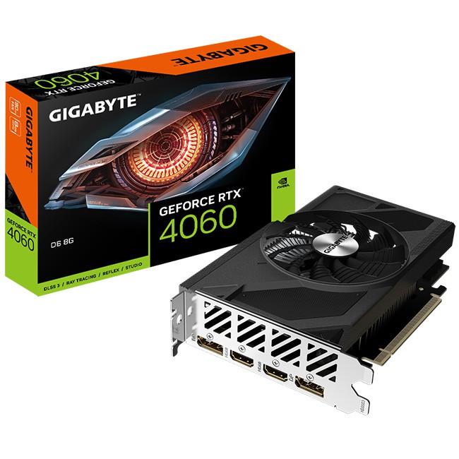 技嘉 RTX4060 D6 8G長17cm GV-N4060D6-8GD/單風扇/4060 廠商直送