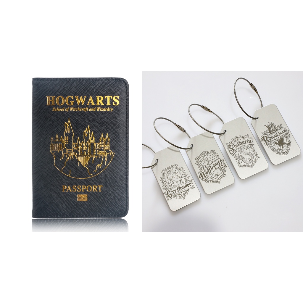 【預購】哈利波特 護照套 哈利波特 行李箱吊牌 Harry Potter 出國（史萊哲林 葛來分多 雷文克勞 赫夫帕夫）