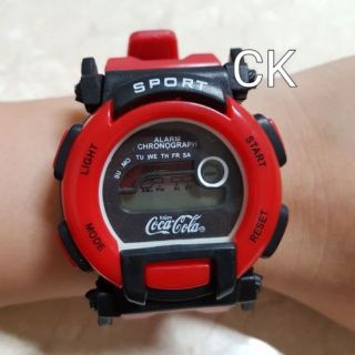可口可樂 運動造型手錶 電子錶
