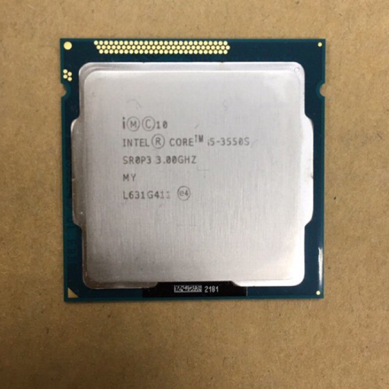 Intel i5 3550S 3.0Ghz，升級換下，功能正常，無風扇