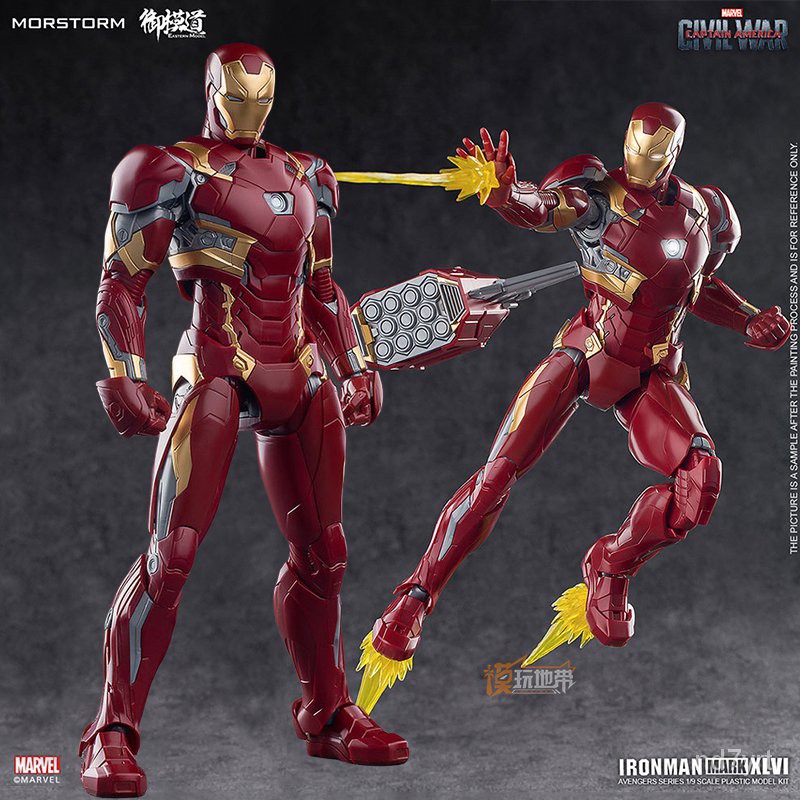 現貨1 9 漫威復仇者聯盟系列iron Man 鋼鐵俠mk46 拼裝手辦模型玩偶公仔動漫二次元絕版限量 蝦皮購物