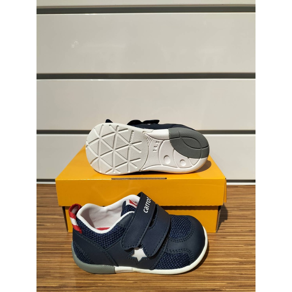 Moonstar - BABY 機能童鞋 Carrot系列 3E寬楦 穩定 速乾 學步 舒適 深藍色 - CRB1205