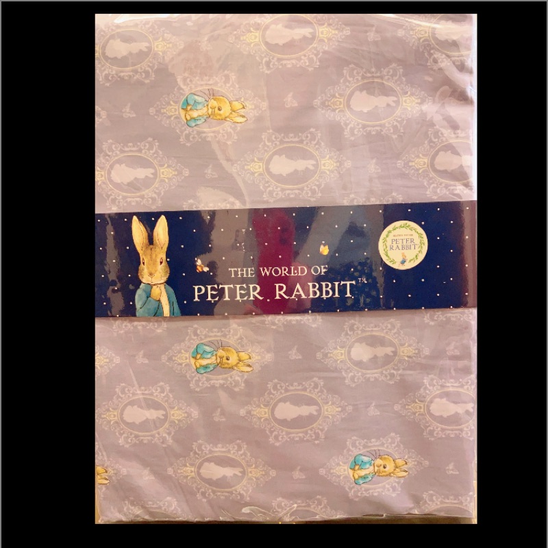 彼得兔6*7紫色特大床包。全新未拆封。  只有一件 （免運費）