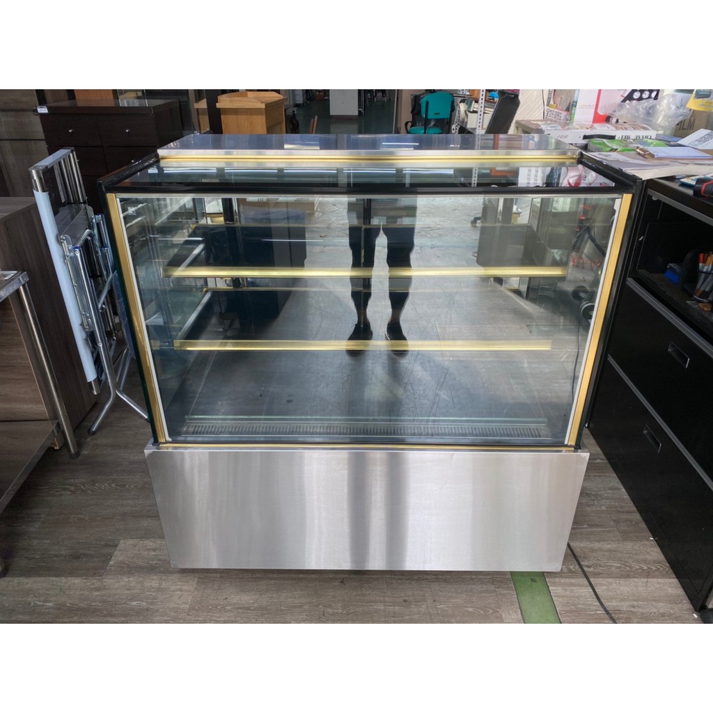 吉田二手傢俱❤瑞興4尺彩玻直角臥式蛋糕櫃 冷藏展示櫃 冷藏冰箱 落地蛋糕櫃 RS-C1004SQ