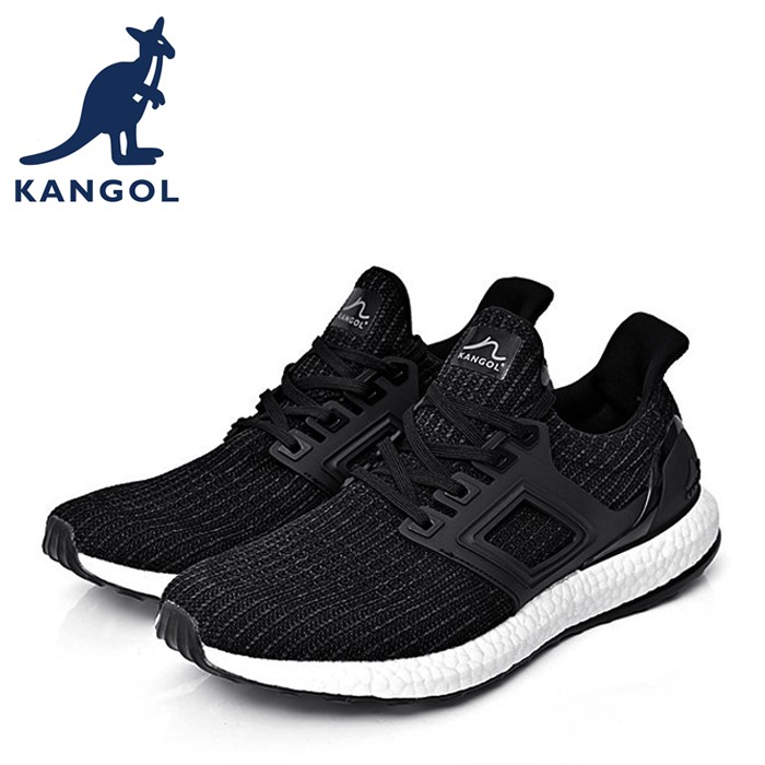 KANGOL 英國袋鼠 編織彈性全能輕量運動鞋 男運動鞋 6851255120 黑色 男款