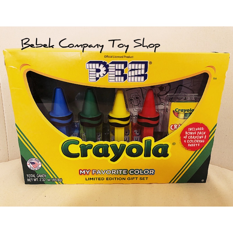 全新🖍️ Pez crayon crayola 貝思糖 限量 蠟筆 禮盒 糖果 貝思