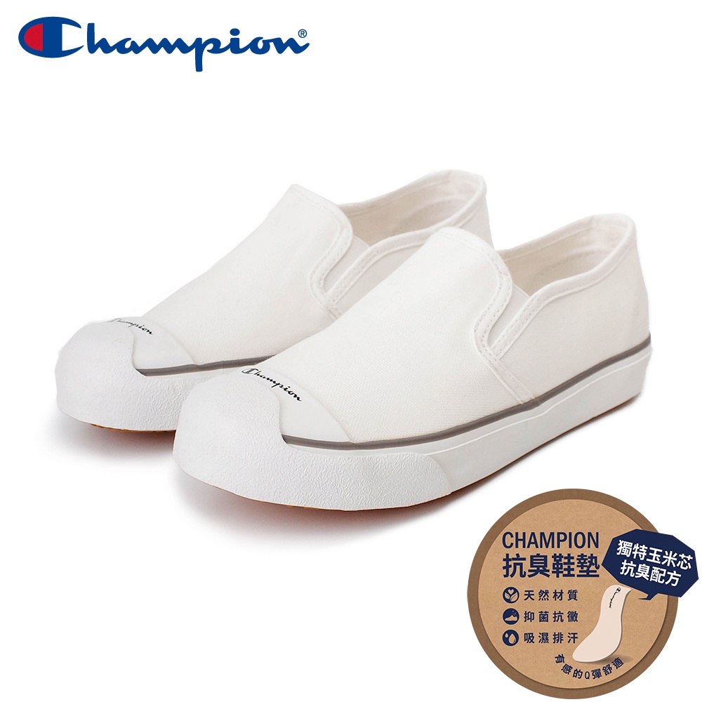 【Champion】女 帆布鞋 懶人鞋 COSY SLIP-白 (WSLS-2007-00)