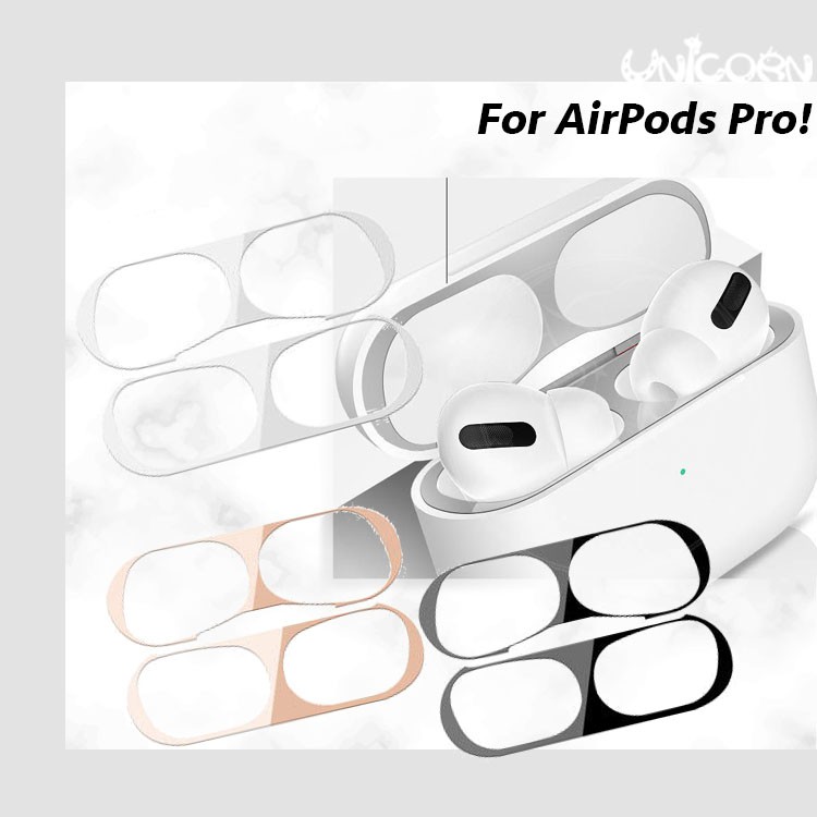 -三色-[ 第三代蘋果AirPods Pro專用 ]金屬防塵貼 耳機盒貼紙 裝飾貼紙 保護貼 Unicorn手機殼