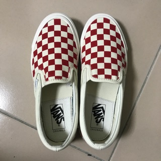 VANS OG CLASSIC SLIP-ON 棋盤格 懶人鞋 紅米格