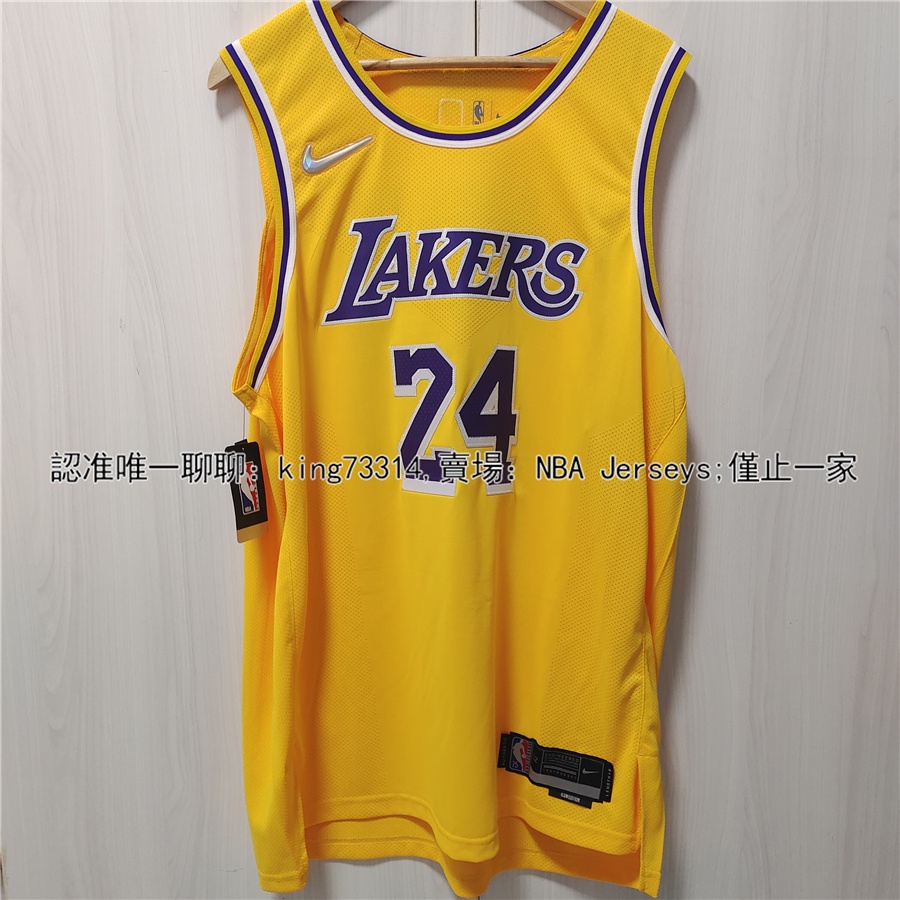 NBA 75週年 湖人 隊 Lakers 球衣 Kobe Bryant 布萊恩 柯比 24 號 AU 球員版 運動 背心