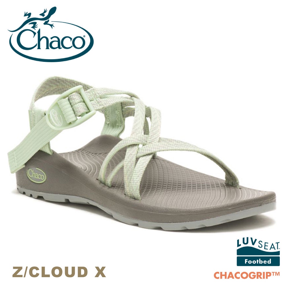 【CHACO 美國 女 Z/CLOUD X雙織標準款 涼鞋《蕨菜青瓷》】CH-ZLW03HI16/運動涼鞋