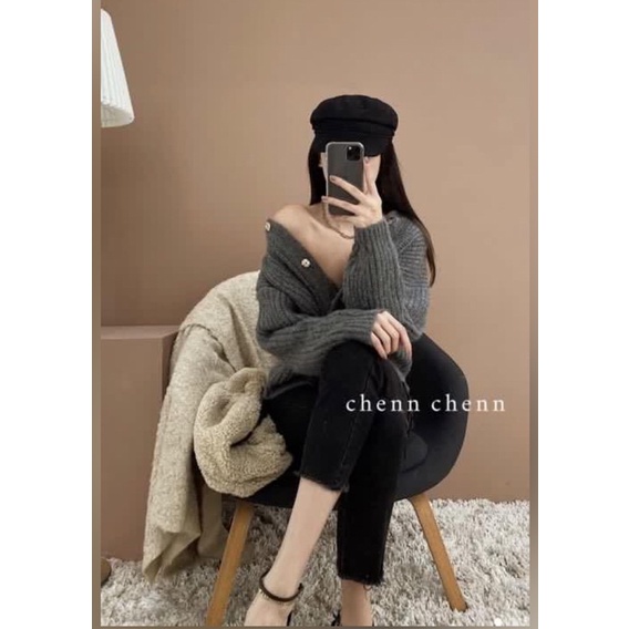 chenn chenn 厚磅金釦毛衣外套 chennchenn