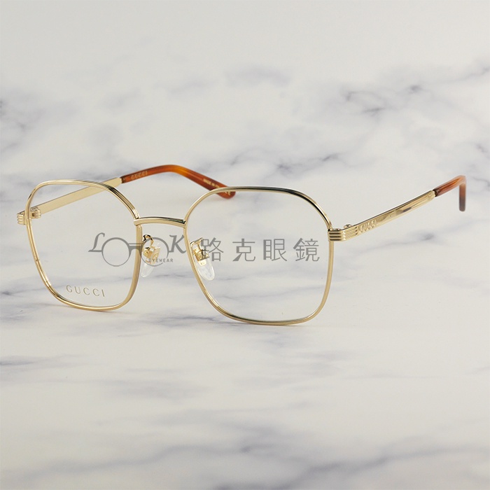 【LOOK路克眼鏡】GUCCI 光學眼鏡  金色 金屬鏡框 GG0946OA 002