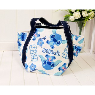 【DJ媽咪】日本 迪士尼 史迪奇 帆布袋 便當袋 手提袋 購物袋