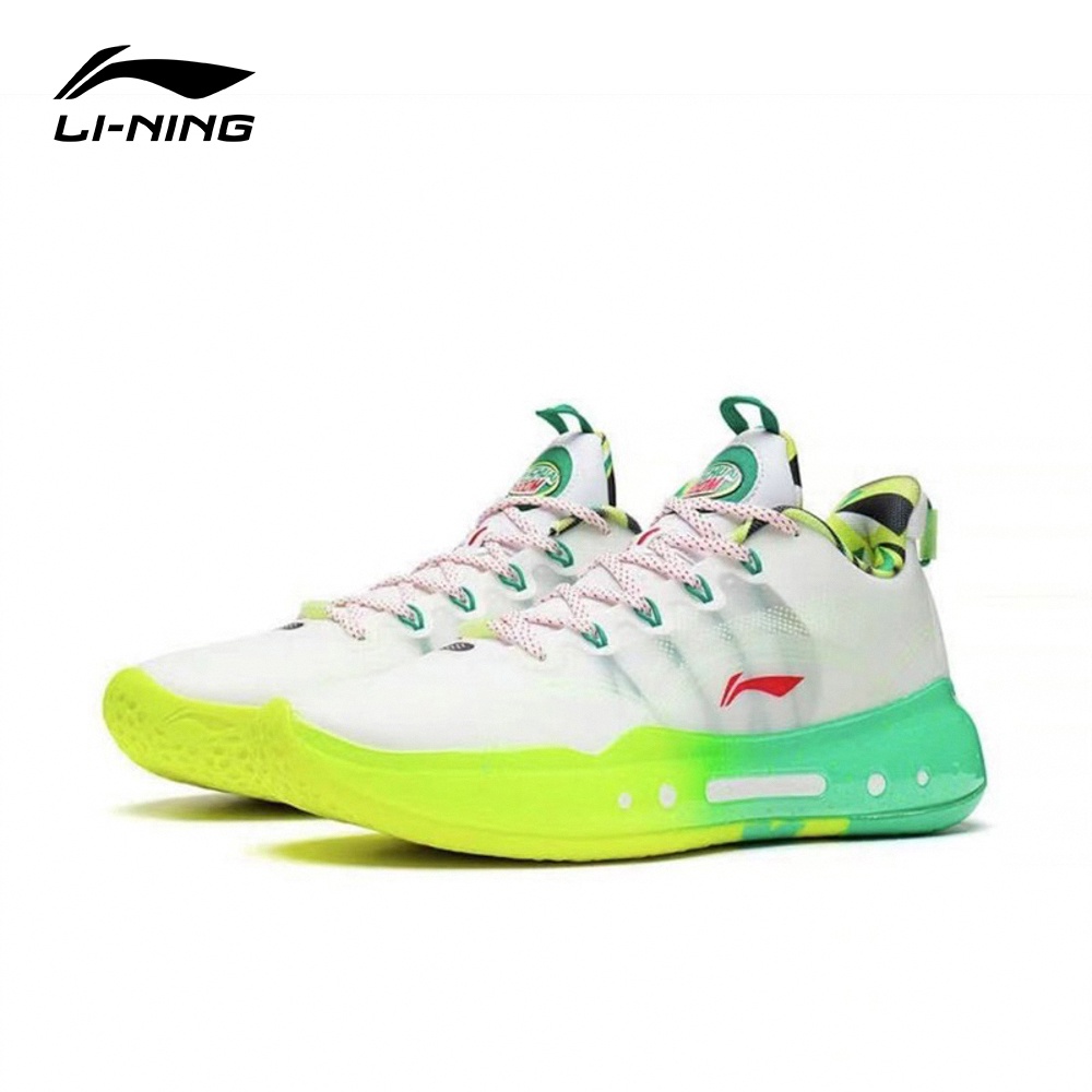 【LI-NING 李寧】限量 馭帥 XIV BOOM  Low 莫吉托  男子比賽籃球鞋  果酸綠 ABAR123-24