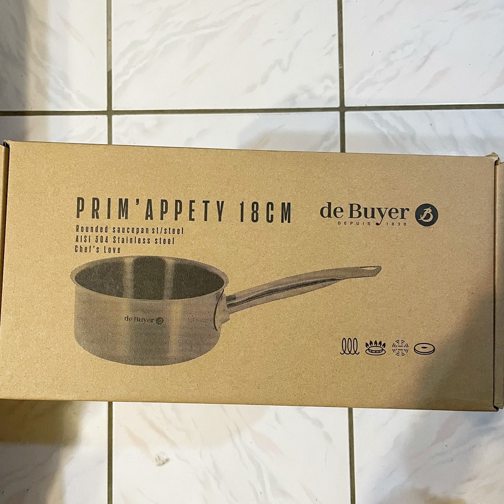 法國de Buyer畢耶 Prim'Appety系列 不鏽鋼鍋 星級主廚不鏽鋼湯鍋 單手鍋 18cm
