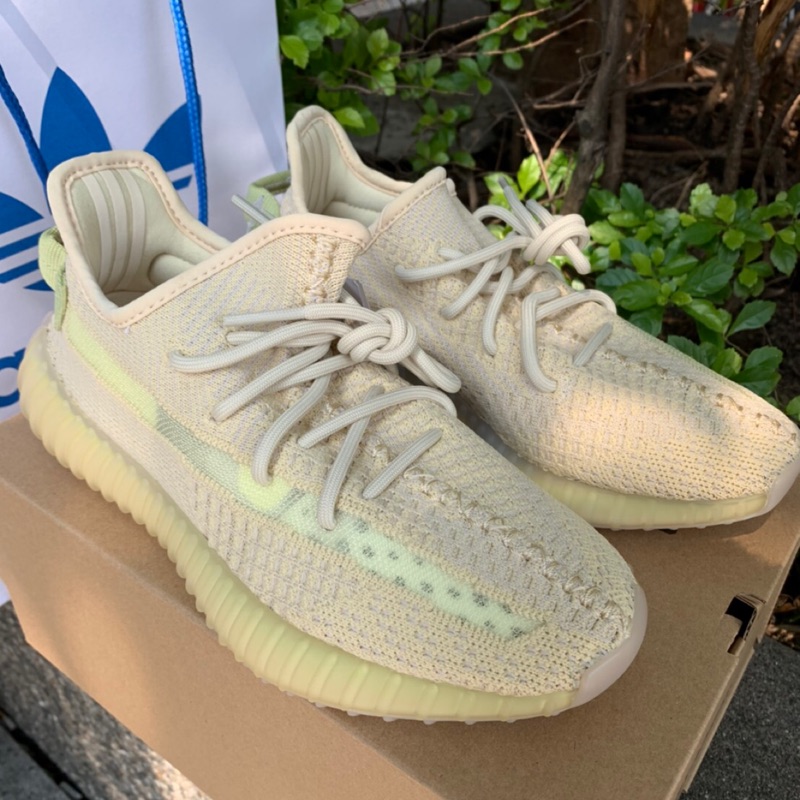 Adidas YEEZY BOOST 350 V2 FLAX 奶油黃2.0［US5.5］ 亞洲限定 有發票