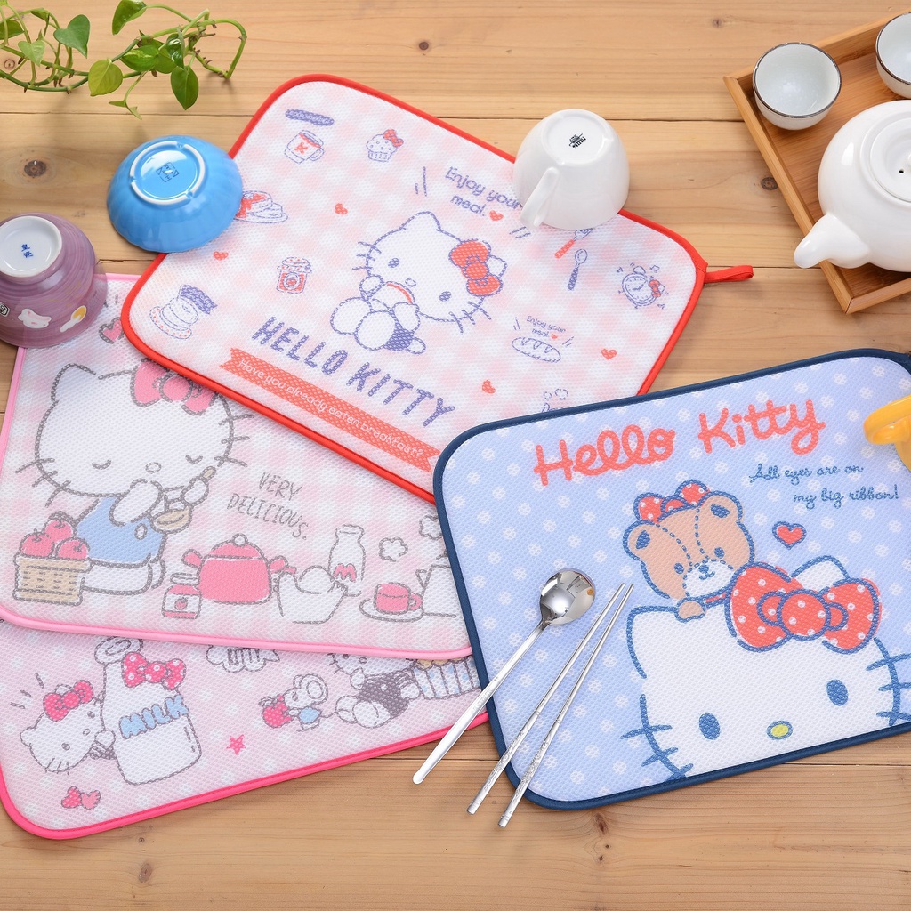 【Sanrio三麗鷗】Hello Kitty 碗盤吸水墊(加厚款)-共4款 31x41cm