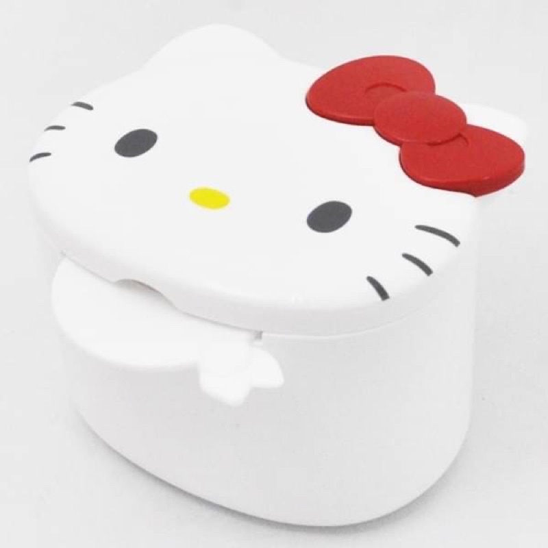 日本進口 Hello Kitty 凱蒂貓 日本製 假牙洗淨清潔杯 清潔盒 假牙浸泡盒 牙套盒 瀝水清潔盒 收納盒 置物盒