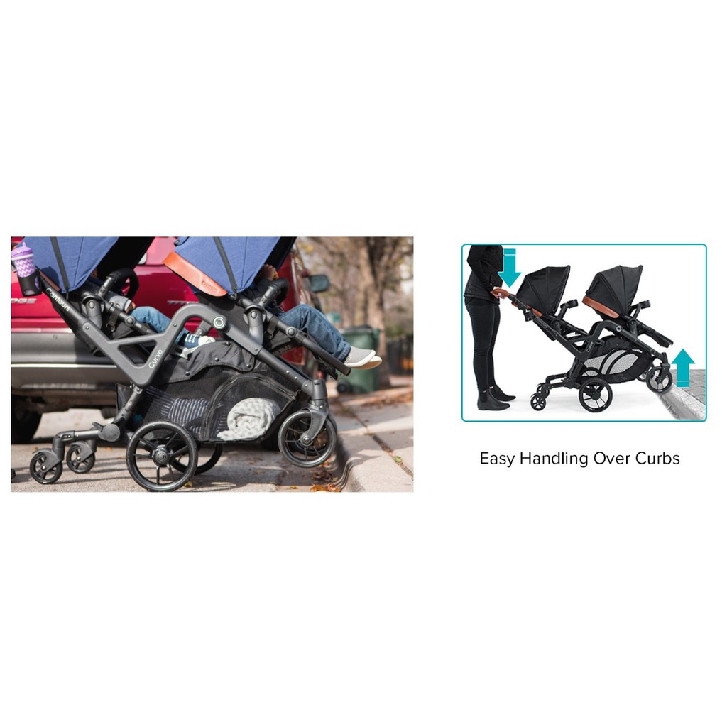contours curve tandem double stroller