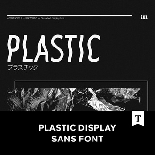 Plastic Sans Font 時尚創意彎曲效果無襯線英文字體.F2019121601