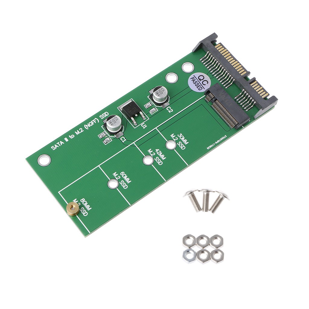 小魚 NGFF M.2 SSD轉2.5英寸SATA 3轉接卡用於30/42/60 / 80mm M.2 SSD硬盤