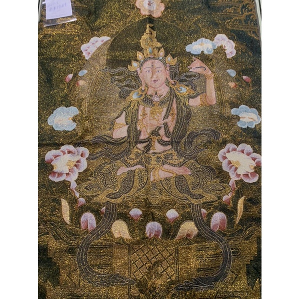 4005空行主母曼達拉娃佛母西藏傳老唐卡針織繡佛像非新品蓮花生大士的印度佛母