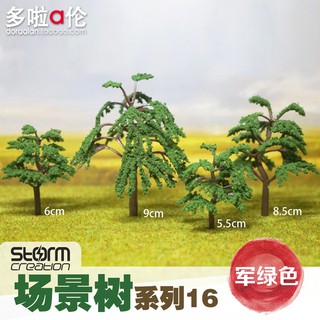 *5號模具館* [多啦a倫]模型樹16 DIY行道景觀樹 沙盤 建築 高達森林地臺材料